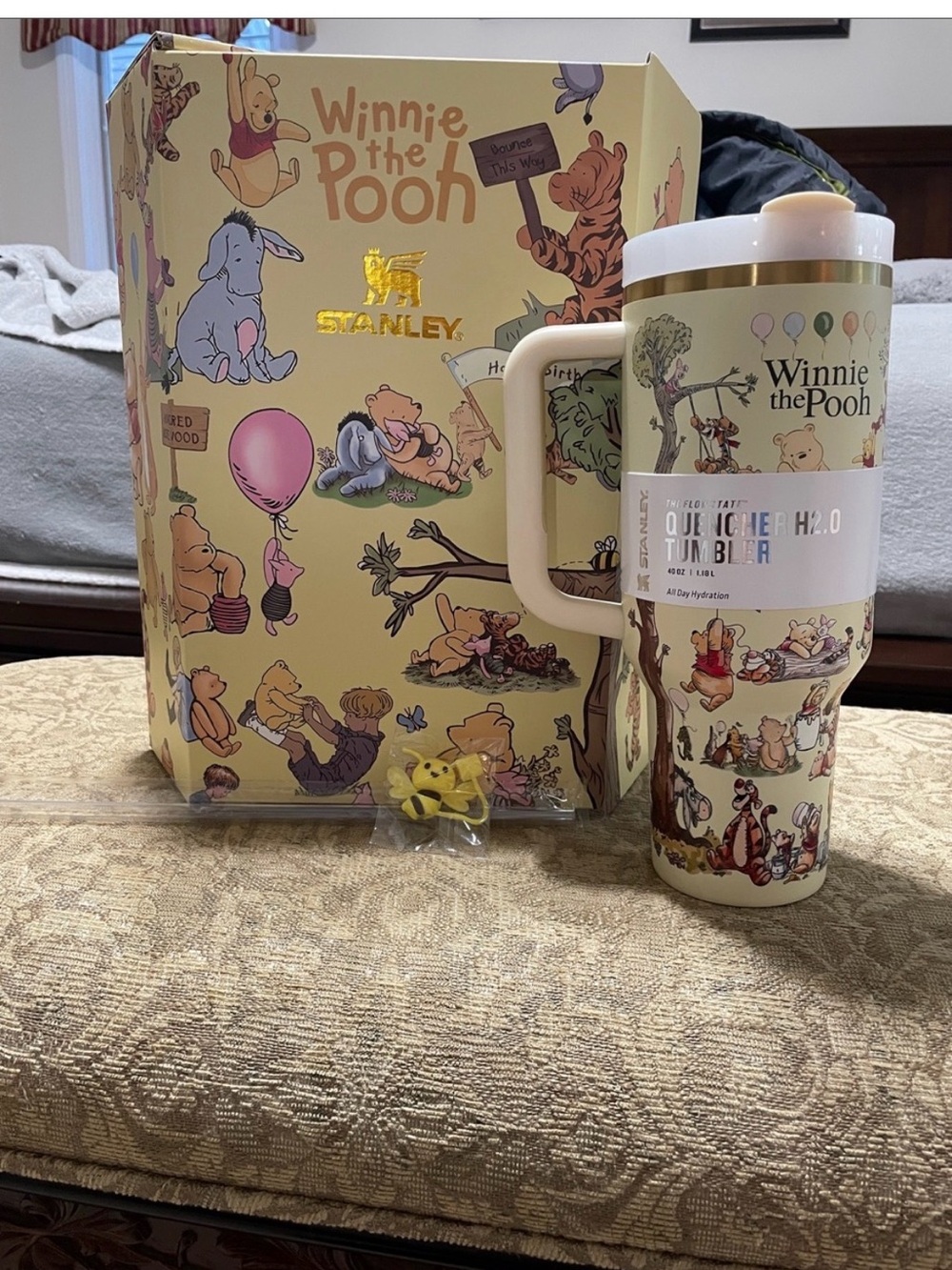 Stanley Winnie the Pooh Pale Yellow Travel Tumbler with Box